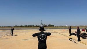 F-16 Demo team performs during Aero India 23