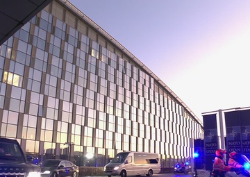 UK Secretary of State for Defence arrives at NATO HQ for the meeting of NATO Defence Ministers (Day 2)
