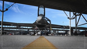 79th Fighter Generation Squadron crew chief launches F-16C Fighting Falcon