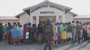 BROLL: US, KDF conduct free medical clinic at Archer’s Post Sub County Hospital in Kenya during JA23