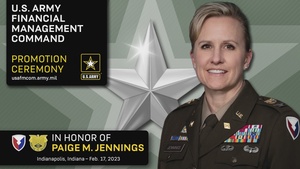 Promotion ceremony of Col. Paige M. Jennings to brigadier general