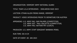 Team U.S.A. Edelweiss Raid 2023 - Video Interviews