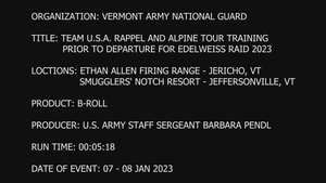Team U.S.A. Edelweiss Raid 2023 - Rappel and Alpine Tour Training