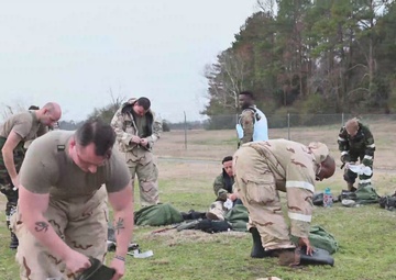 SJAFB MCA conduct CBRN training Broll