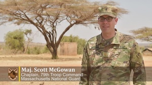 Chaplain Maj. Scott McGowan tells what his role is for Justified Accord