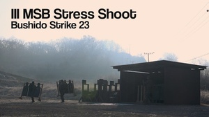 III MSB Marines Show Lethality on Gas Mask Stress Shoot