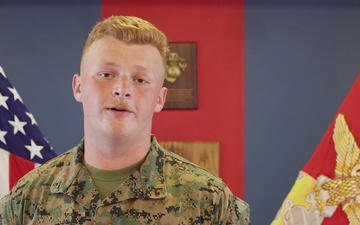 Pfc. Samuel Russo describes experience in Command Recruiting Program