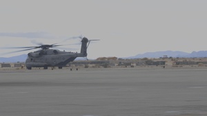 2nd Battalion, 7th Marines and HMH 466 Marines conduct a resupply flight during MWX.