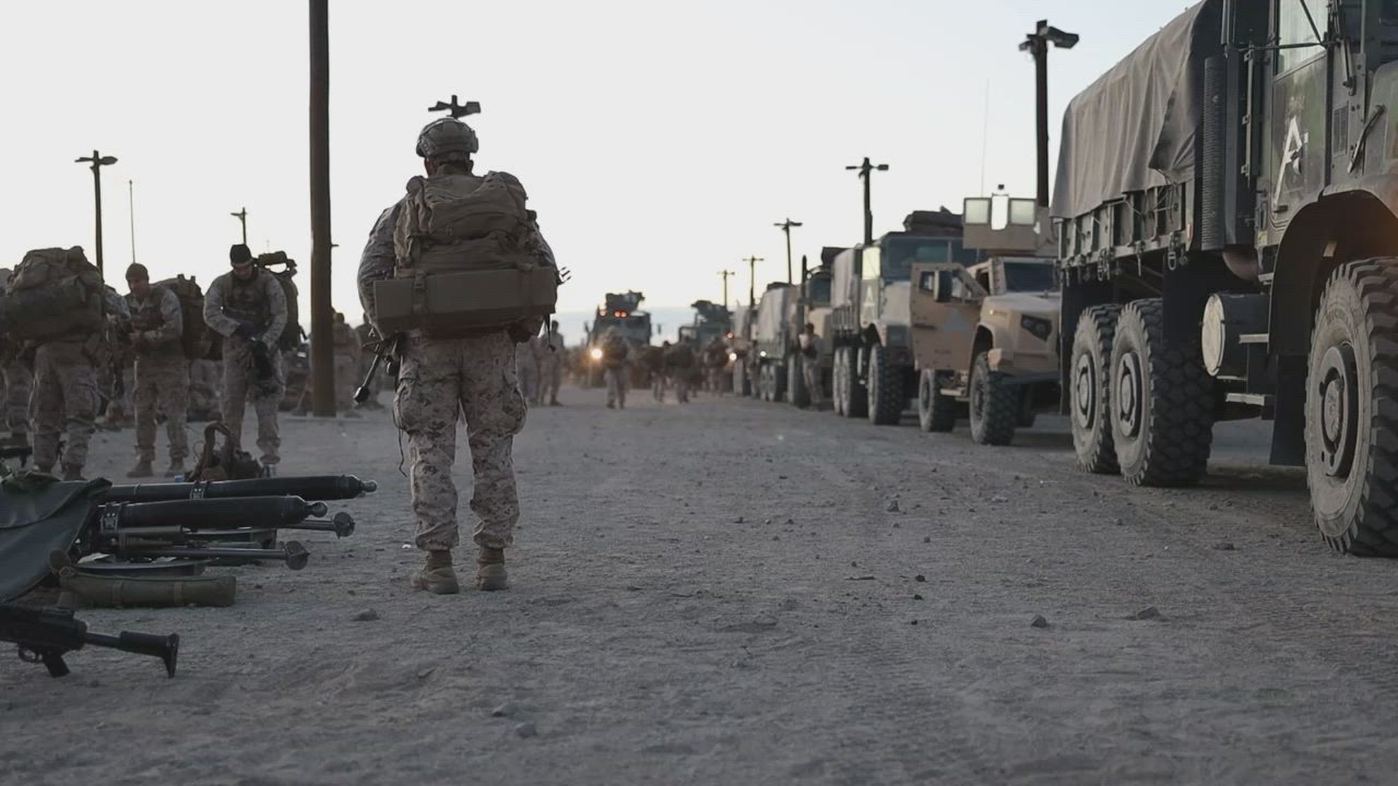 U.S. Marines with Fox Company, 2nd Battalion, 7th Marine Regiment (REIN), participate in the Marine Air Ground Task Force (MAGTF) Warfighting Exercise (MWX) 2-23 at Camp Wilson on Marine Corps Air Ground Combat Center, Twentynine Palms, California, Feb. 25, 2023. MWX is the culminating event of Service Level Training Exercise 2-23, that improves U.S. and allied service members’ operational capabilities.