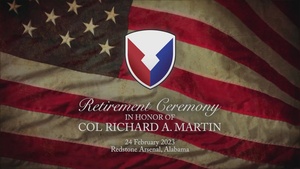 Colonel Martin Retirement Ceremony