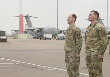 USAF Expeditionary Center Commander Visits Ramstein Air Base (1080p B-Roll)