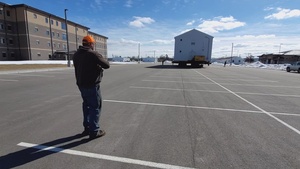 Contractors move second World War II-era barracks building at Fort McCoy, Part I