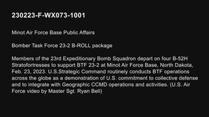 Bomber Task Force 23-2 B-roll package