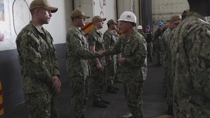 Chief of Naval Operations Adm. Mike Gilday visits USS George Washington (CVN 73)