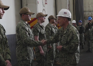 Chief of Naval Operations Adm. Mike Gilday visits USS George Washington (CVN 73)