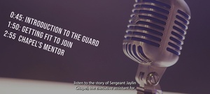 Audio Series: Voice of the Guard-Episode 3 Sgt. Jaylin Chapel