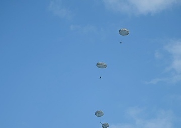 Joint Special Operations Forces Preform Free Falls While UH-60 Blackhawk Unit Prepares for Takeoff - B-Roll