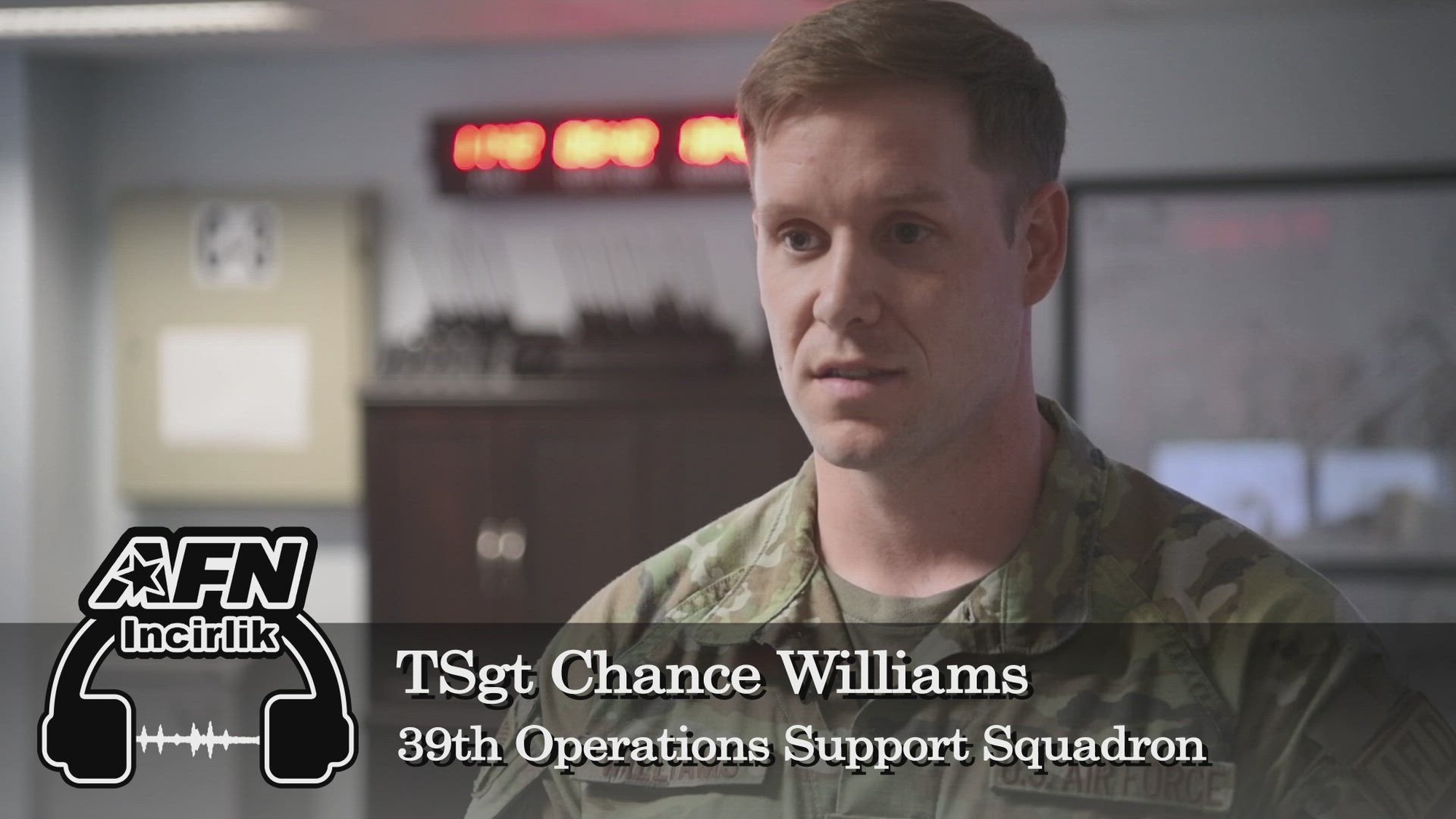 American Forces Network Incirlik recently interviewed Tech. Sgt. Chance Williams, 39th Operations Support Squadron airfield management operations supervisor, regarding the 39th OSS involvement in the earthquake relief operations at Incirlik Air Base, Turkiye on Feb. 17, 2023.  Incirlik Air Base serves as a major hub for humanitarian assistance flowing to the affected region following the 7.8 earthquake that struck Türkiye and Syria on Feb. 6, 2023. (Defense Media Agency video by Senior Airman Gage Rodriguez)