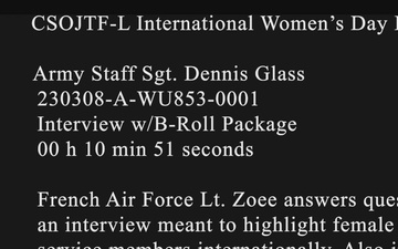 CSOJTF-L International Women's Day Interview Pt. 1