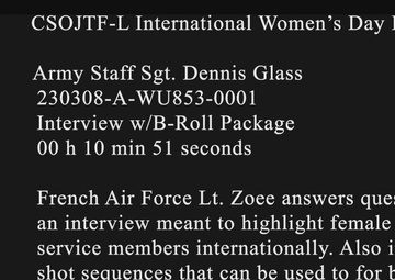 CSOJTF-L International Women's Day Interview Pt. 1