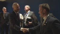 NATO Secretary General bilateral meeting with the Swedish Minister of Defence