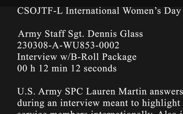 CSOJTF-L International Women's Day Interview Pt. 2