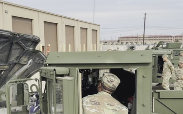 Soldiers conduct motor pool maintenance on sustainment vehicles 5/11