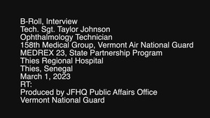 Tech. Sgt. Taylor Johnson Helps People in Senegal With Vision Trouble