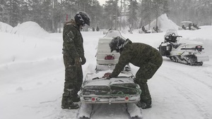 MRF-E Marines participate in snowmobile course