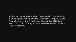 Finland President and Virginia Governor visit NATO ACT