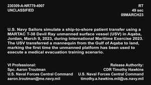 USV Completes Medical Evacuation Training Scenario