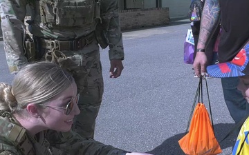 Operation Hero: Eglin children participate in mock deployment line