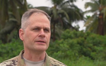 U.S. Army Colonel Gary Walenda, J5 Director of Special Operations Command Africa, (SOCAFRICA) discusses Flintlock
