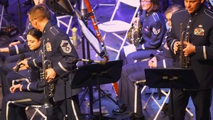 Air National Guard Band of the West Coast performs concert live at Oceanview Pavilion