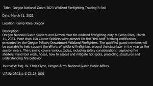 Oregon National Guard 2023 Wildland Firefighting Training