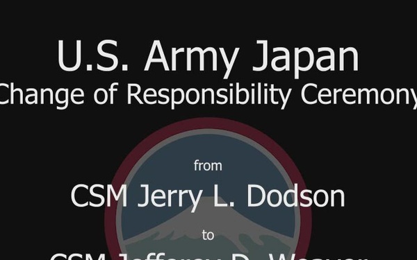 US Army Japan Change of Responsibility