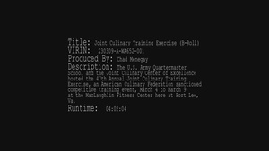 Joint Culinary Training Exercise (B-Roll)