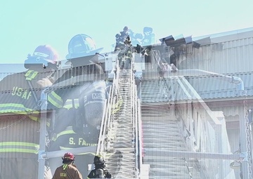 Langley, Hampton and NASA Firefighters Come Together to Stop Out Fire at JBLE