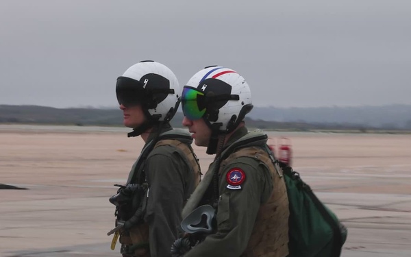 B-Roll: Marine Fighter Attack Training Squadron 101 performs a Barn Launch