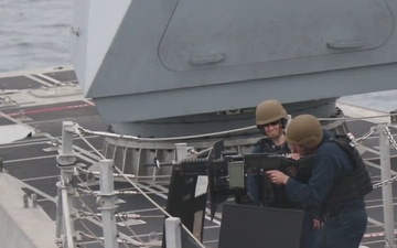 USS Manchester (LCS 14) Conducts a Crew Served Weapons Shoot