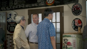 U.S. Marines and Okinawan residents Participate in Sake Pairing and Tuna Cutting Ceremonies