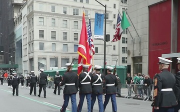 U.S. Marines with 1st Marine Corps District participate in New York City St. Patrick’s Day Parade