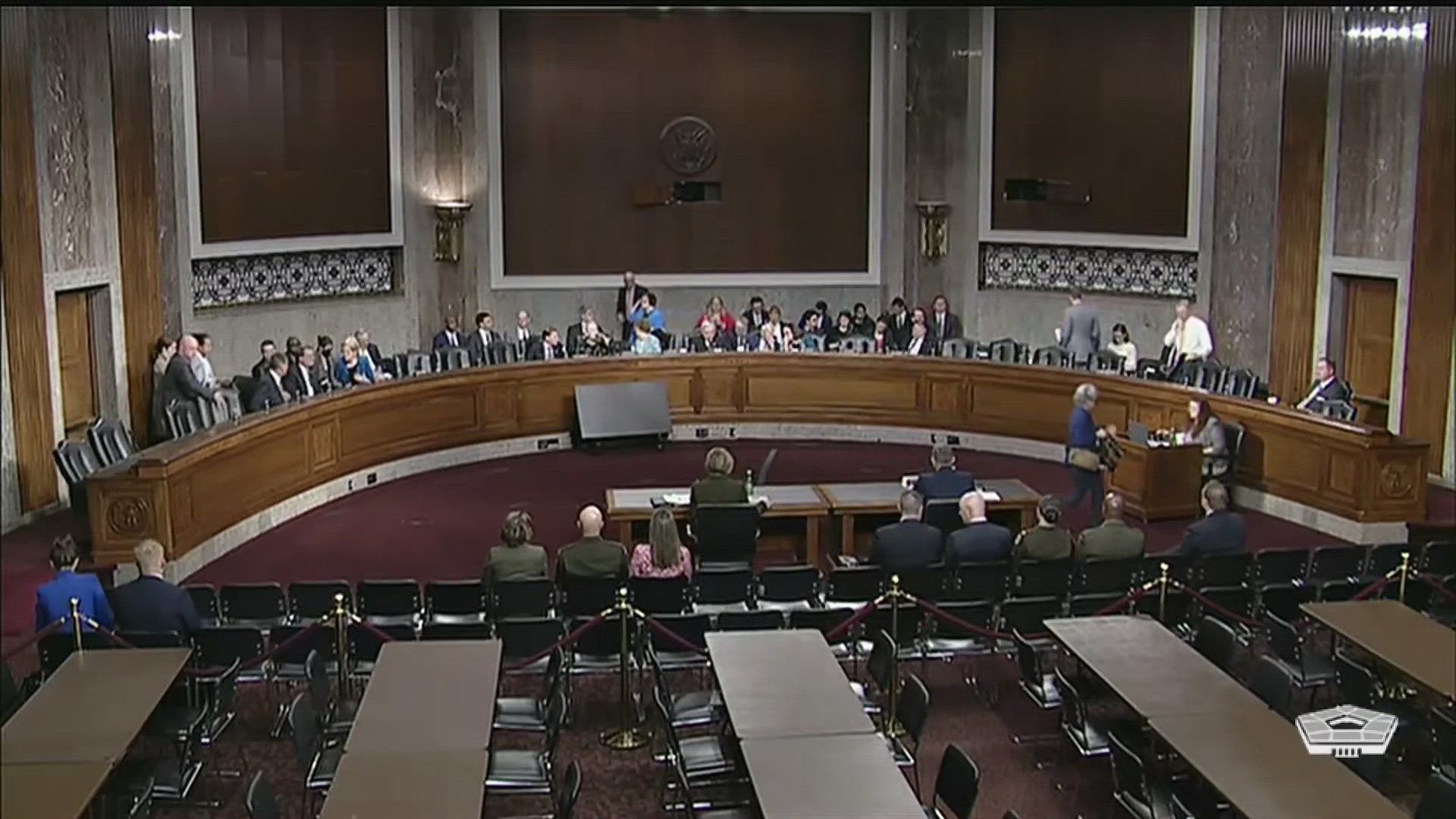Air Force Gen. Glen D. VanHerck, commander of U.S. Northern Command and North American Aerospace Defense Command, and Army Gen. Laura J. Richardson, commander of U.S. Southern Command, testify about the defense authorization request for fiscal year 2024 and future years during a hearing of the Senate Armed Services Committee.