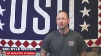Staff Sgt. Kyle Wojcik loves volunteering at the United Service Organizations (USO)