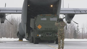 3rd Battalion, 94th Field Artillery Regiment Soldiers deploy and fire HIMARS at JPMRC-AK 23-02