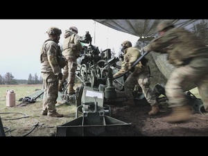[B-roll] Exercise Dynamic Front 23 M777A2 Live Fire