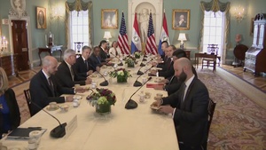Secretary Blinken meets with Paraguayan Foreign Minister Julio César Arriola at the Department of State