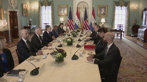 Secretary Blinken meets with Paraguayan Foreign Minister Julio César Arriola at the Department of State