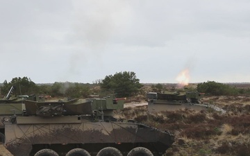 [B-roll] Danish soldiers Fire the Piranha V during Dynamic Front 23