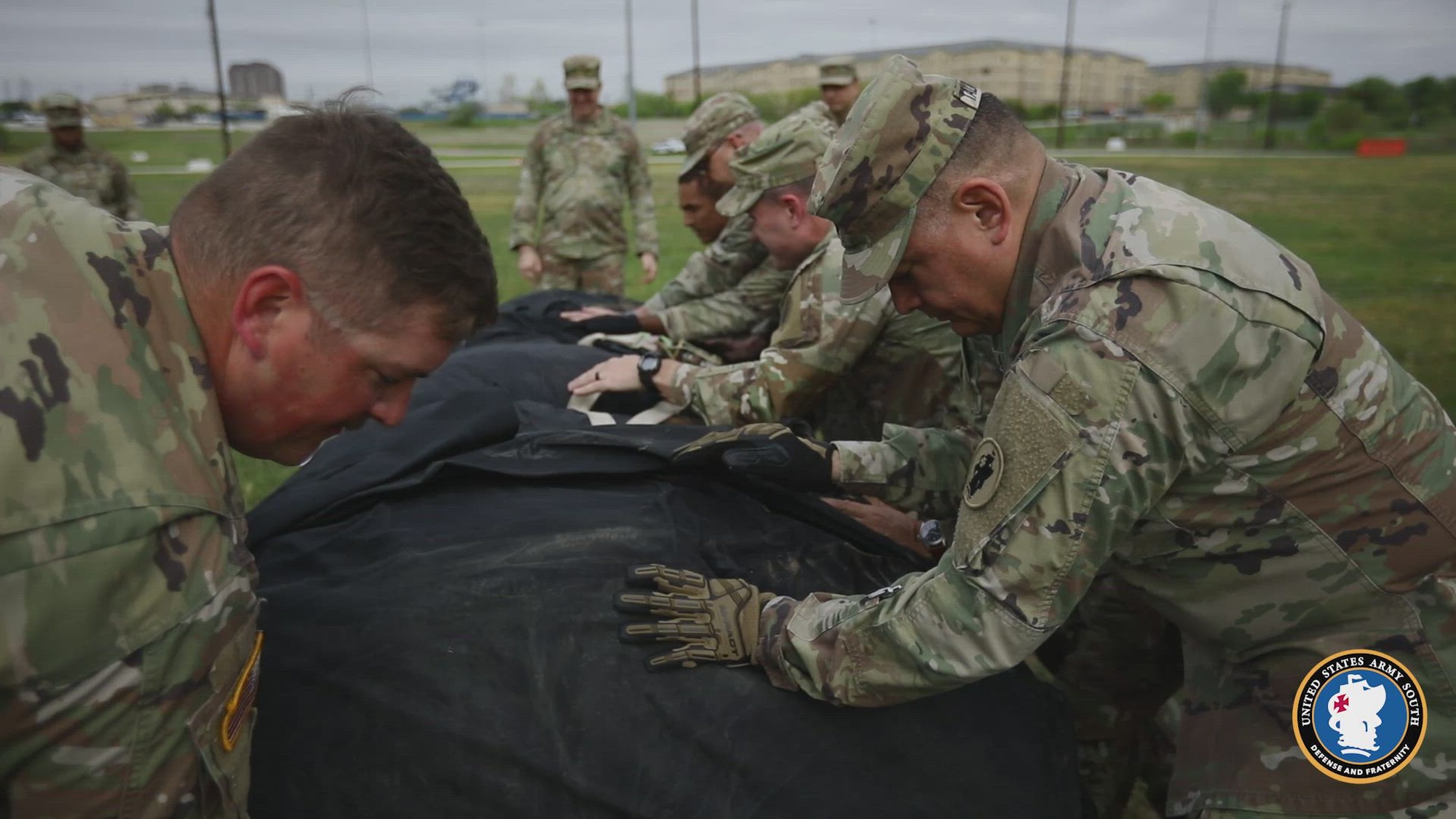 U.S. Army South contingency command post Soldiers conduct a level III deployment readiness exercise on Joint Base San Antonio Fort Sam Houston, March 22-29, 2023. The exercise was aimed at increasing deployment readiness to rapidly respond to natural disasters and other emerging events in the U.S. Southern Command area of responsibility. (U.S. Army video by Pfc. Joshua Taeckens)